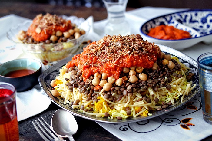 koshari trong tour du lịch Ai Cập